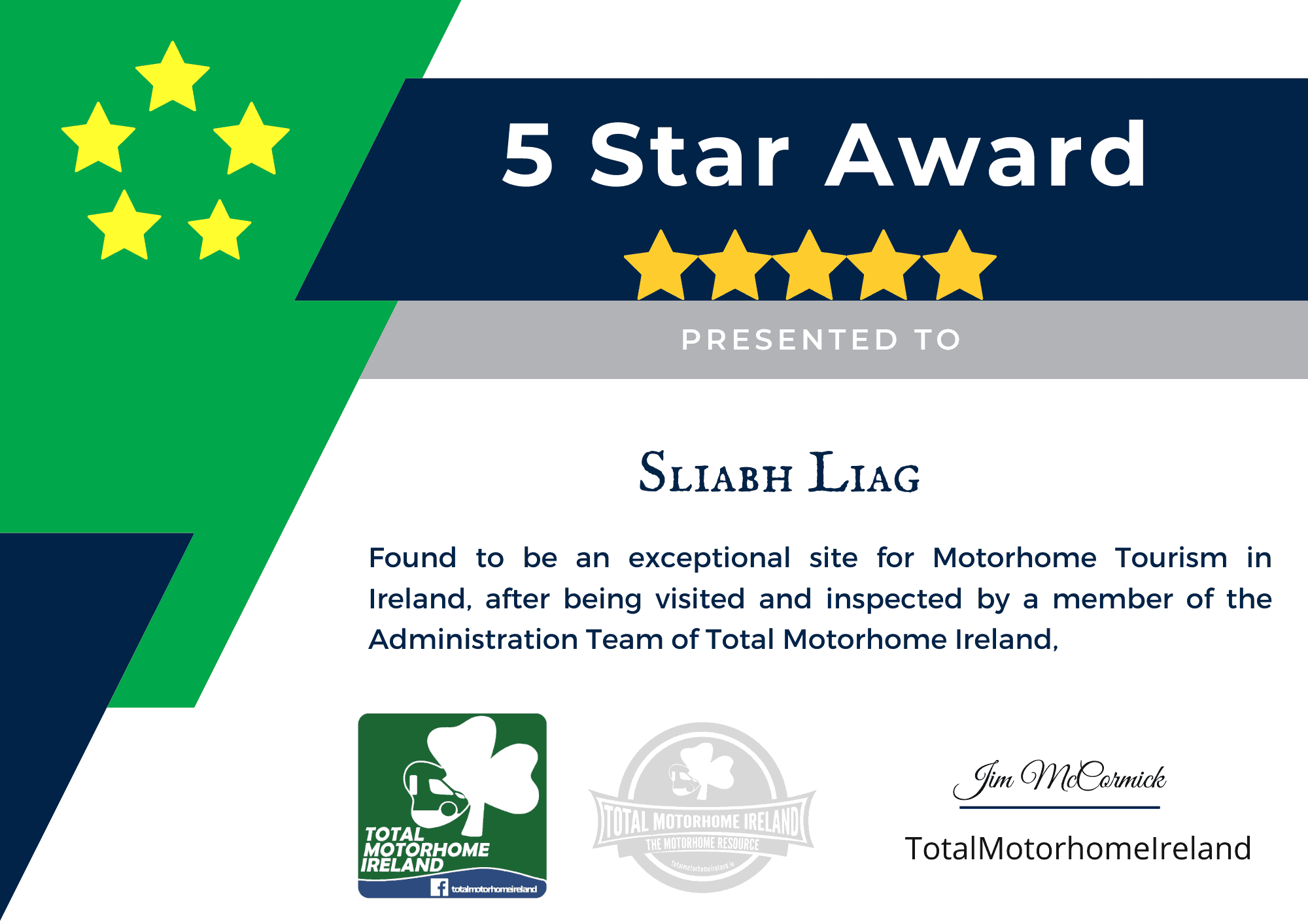 5 Star AwardSliabh Liag